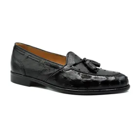 13-581-BLK FRANCO Ostrich Tassel Loafer, Black