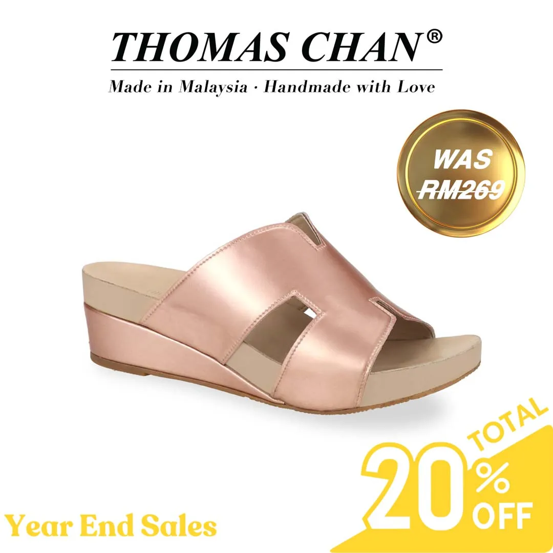 [20% off at cart] H-Strap Low Wedge Slides