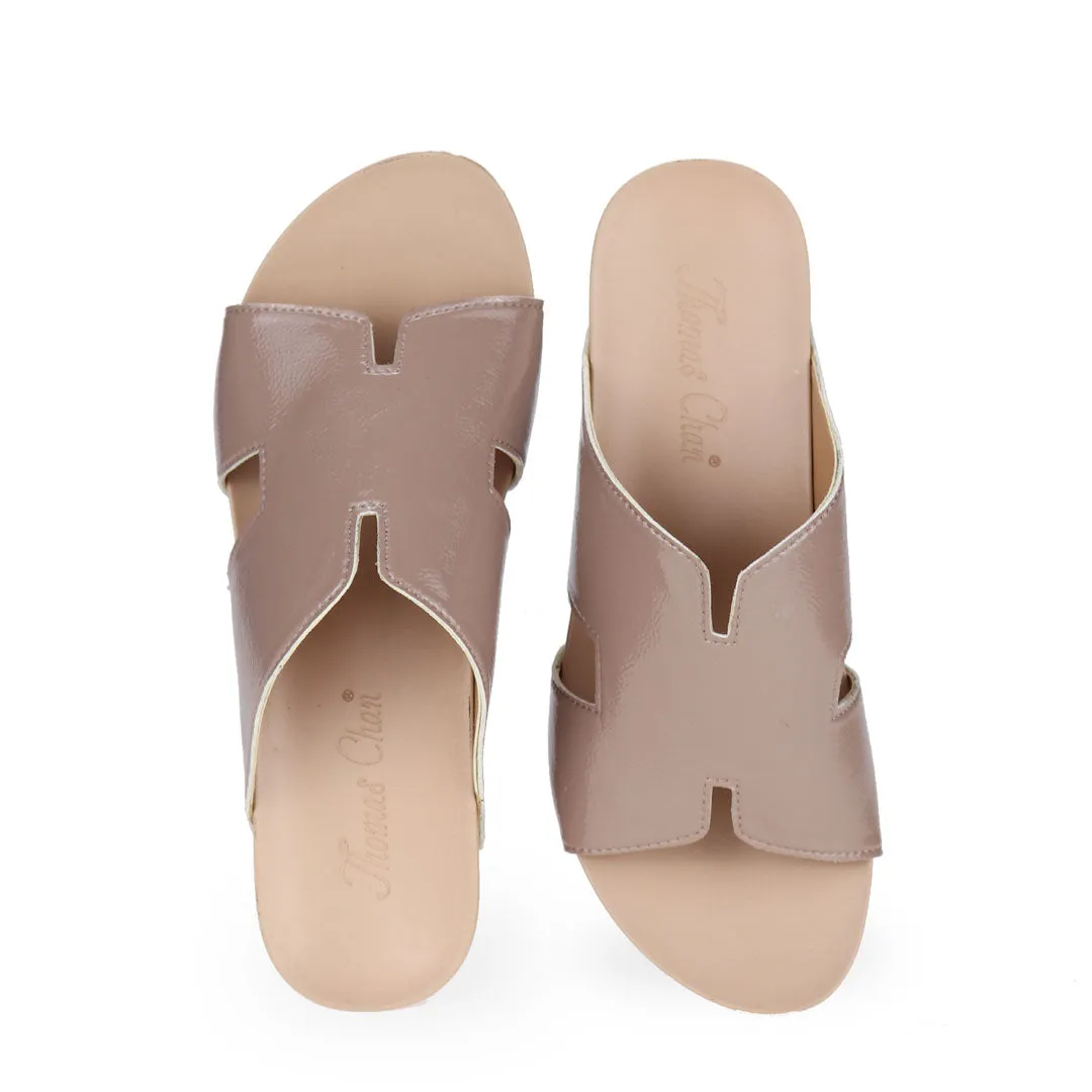 [20% off at cart] H-Strap Low Wedge Slides