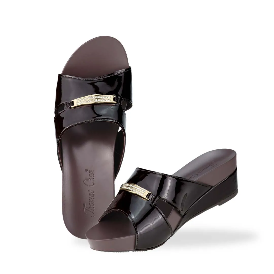 [20% off at cart] Mini Charm Low Wedge Sandals