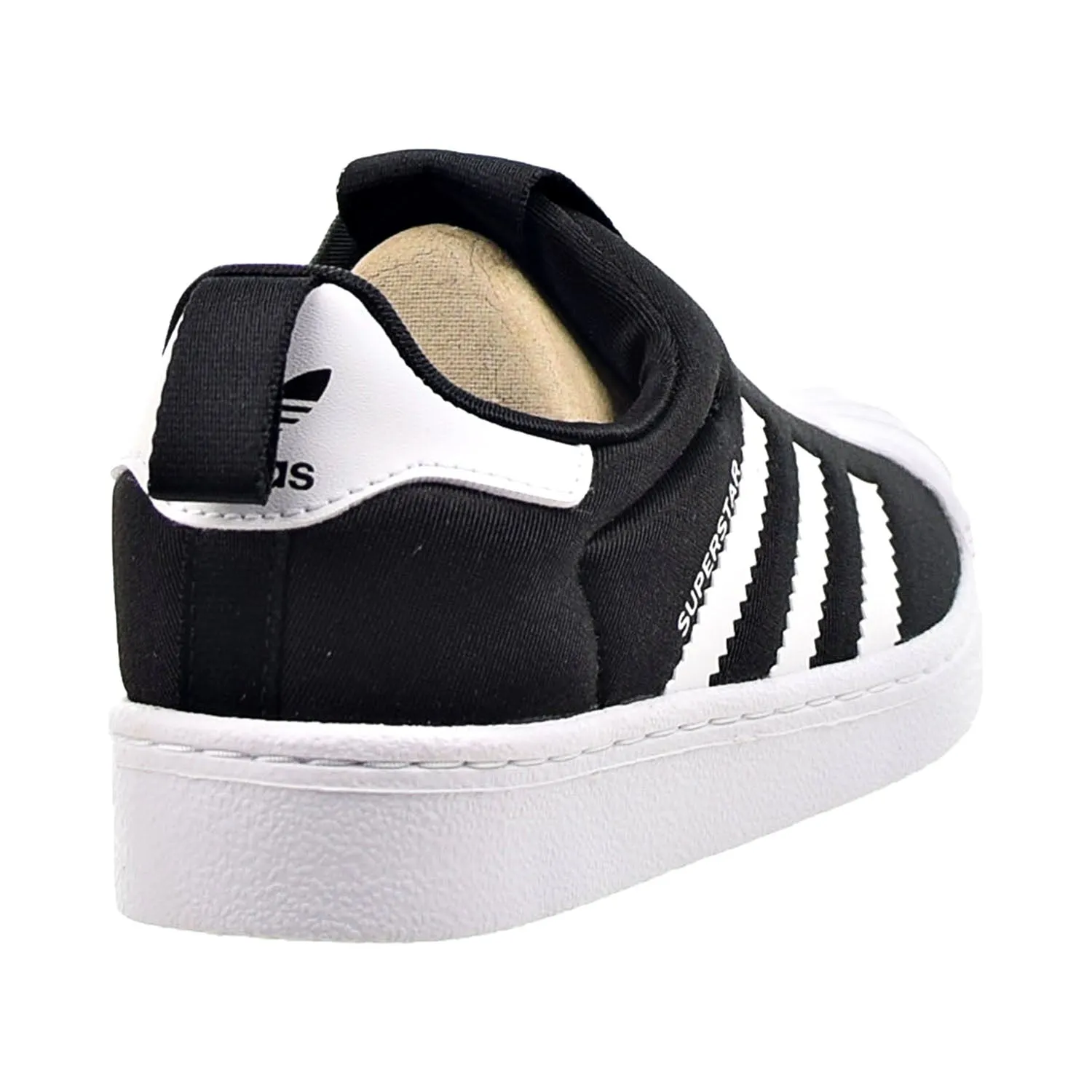 Adidas Superstar 360 Little Kids' Slip-On Shoes Core Black-White-Gold Metallic