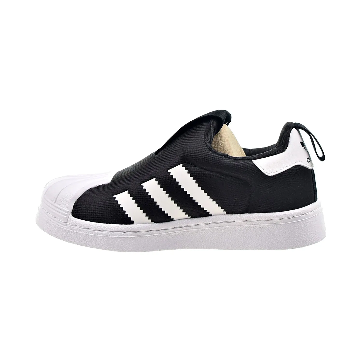 Adidas Superstar 360 Little Kids' Slip-On Shoes Core Black-White-Gold Metallic