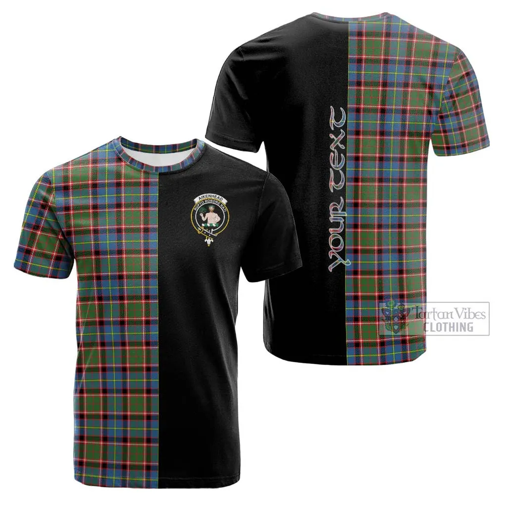 Aikenhead Tartan Cotton T-shirt with Family Crest and Half Of Me Style