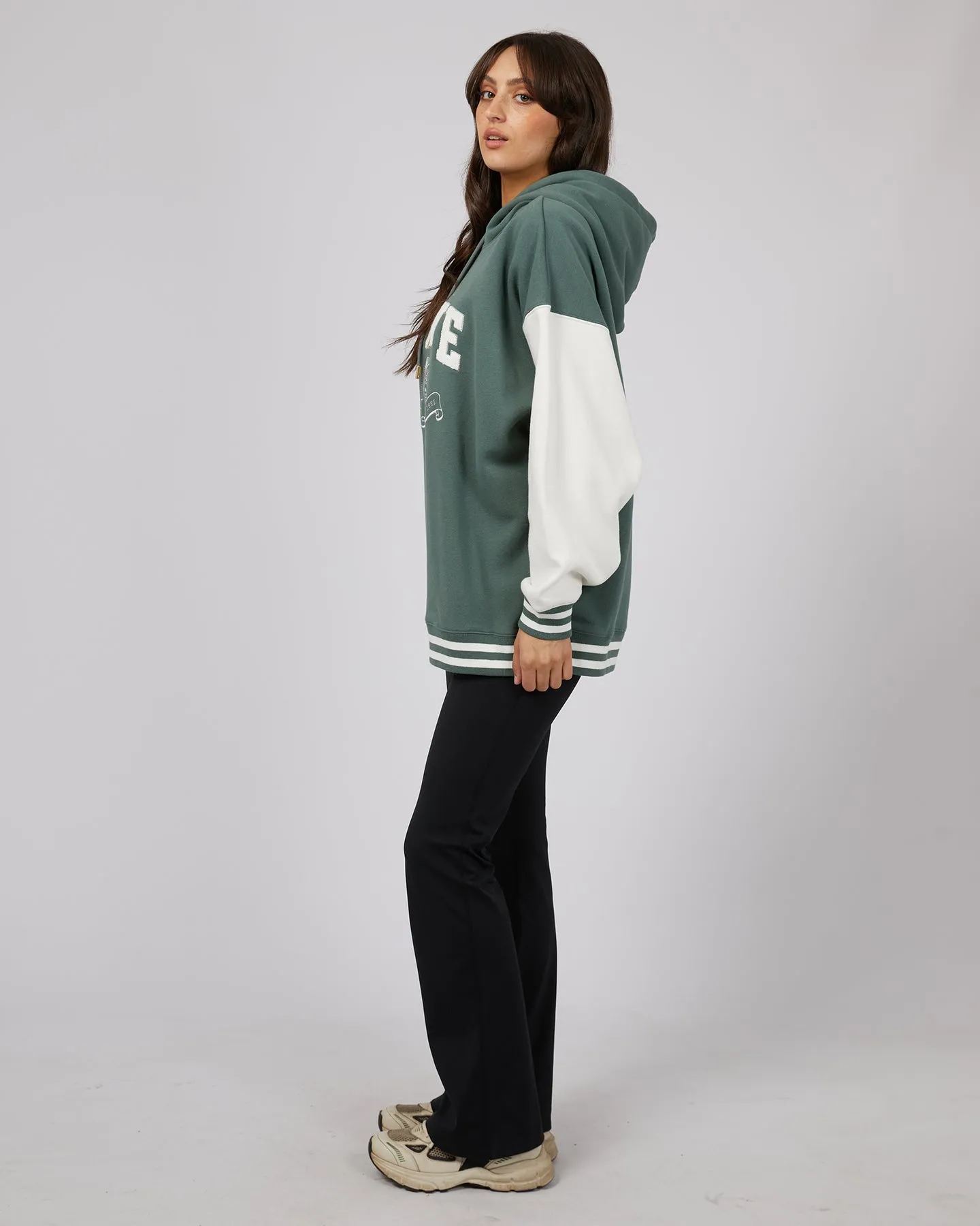 All About Eve National Contrast Hoody Green