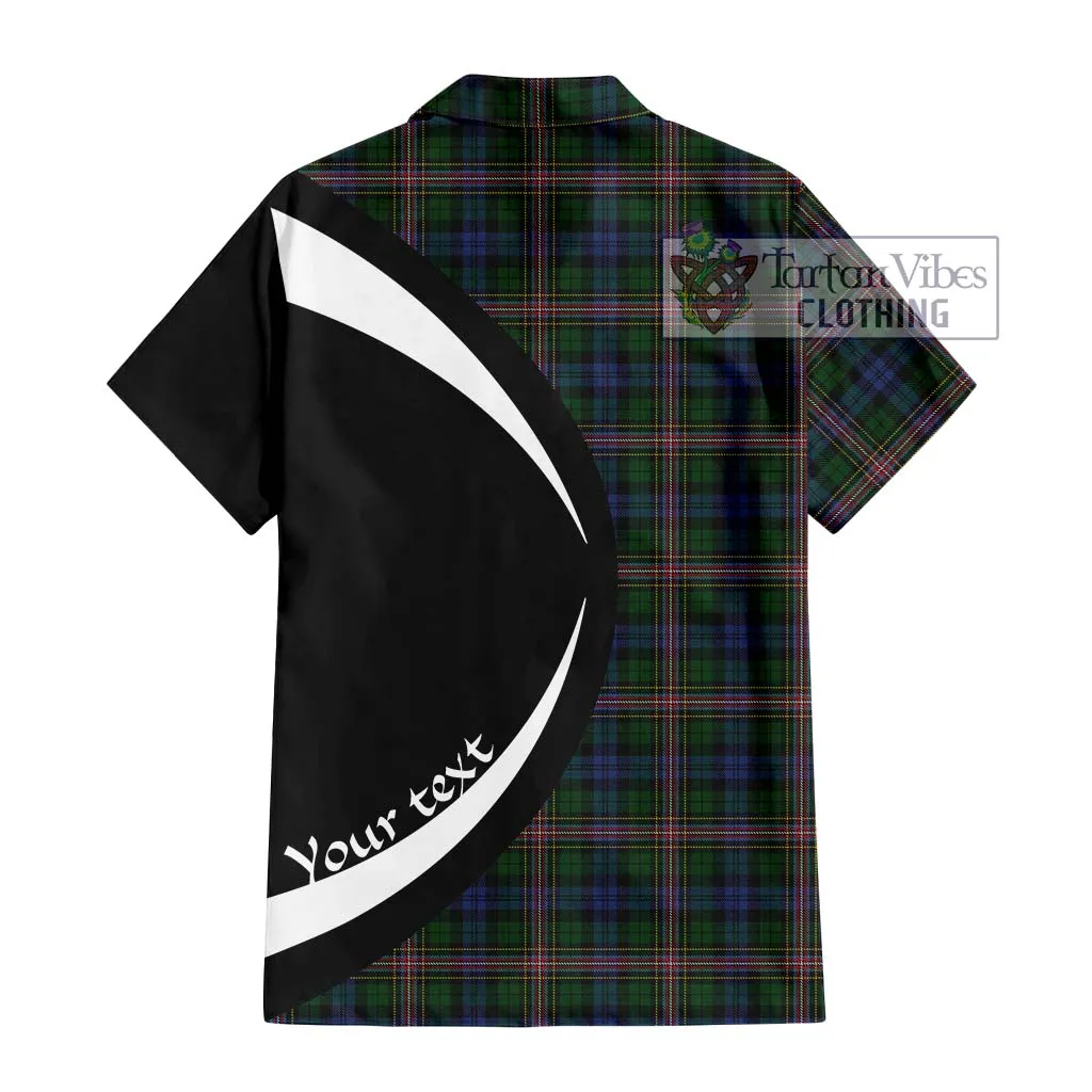 Allison Tartan Short Sleeve Button Up with Family Crest Circle Style