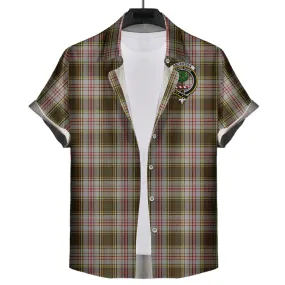 Anderson Dress Tartan Short Sleeve Button Down Shirt with Family Crest