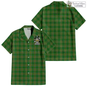 Ardagh Irish Clan Tartan Short Sleeve Button Up with Coat of Arms