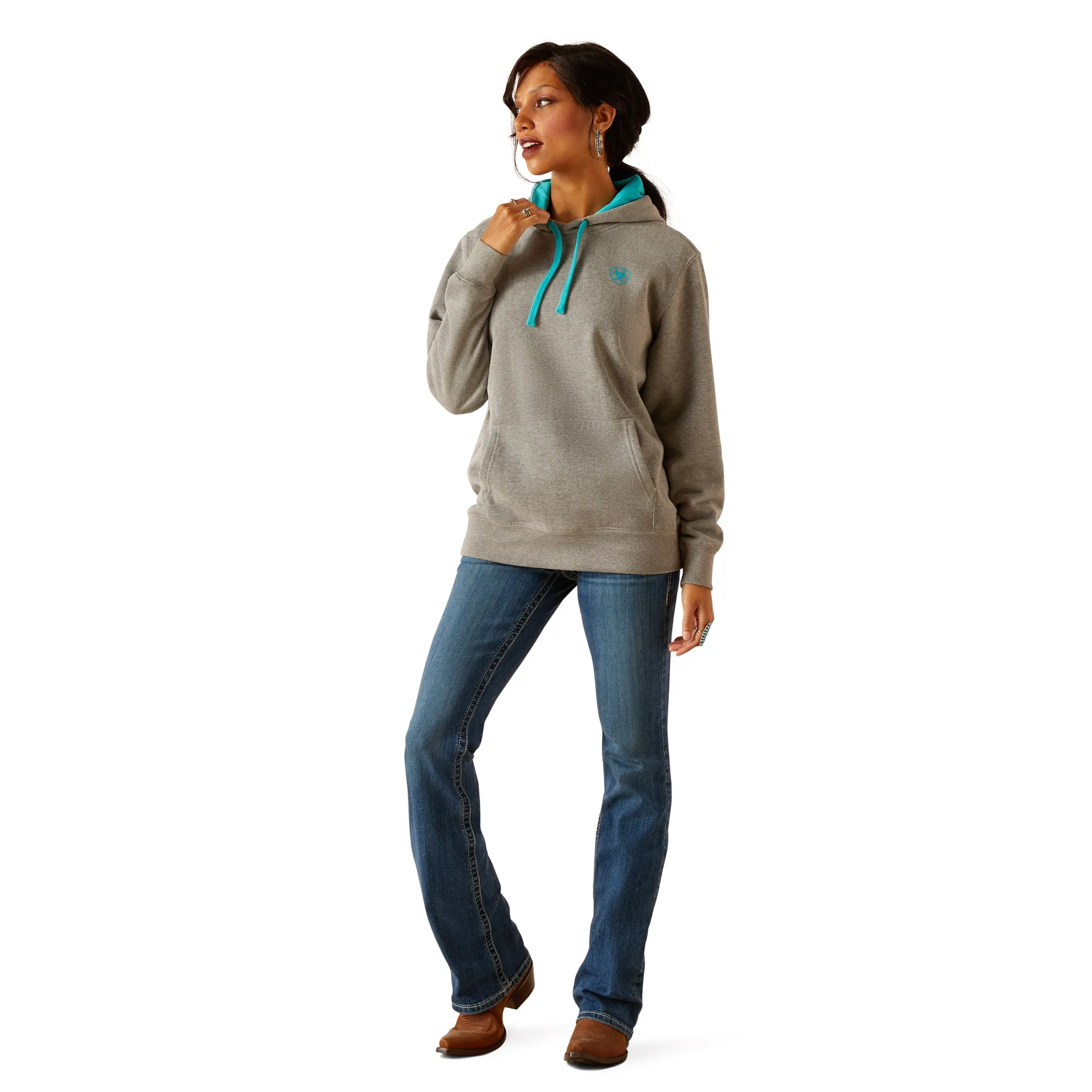 Ariat Women's Equipment Hoodie - Heather Grey