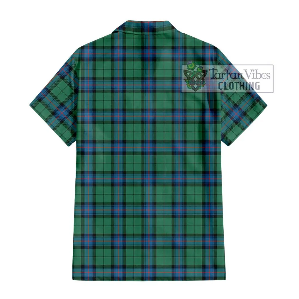 Armstrong Ancient Tartan Short Sleeve Button Shirt with Family Crest DNA In Me Style