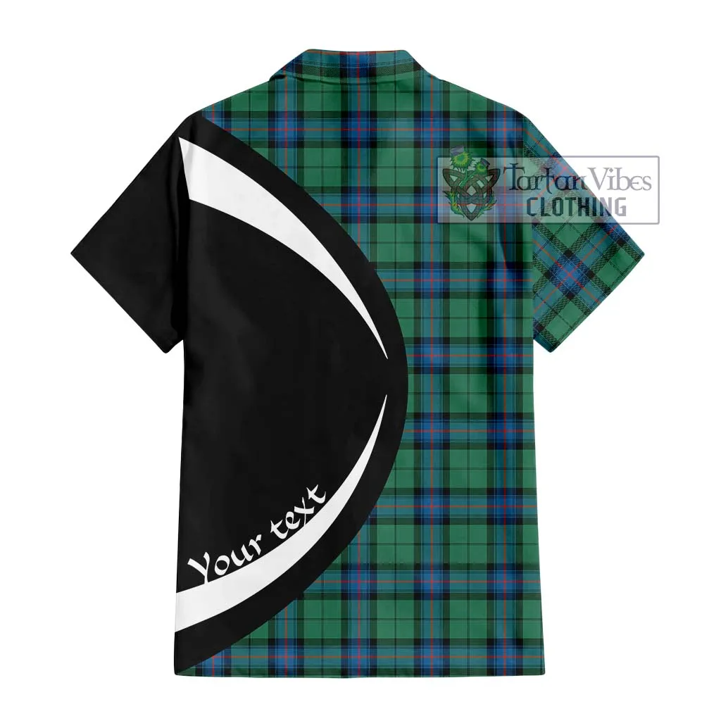 Armstrong Ancient Tartan Short Sleeve Button Up with Family Crest Circle Style