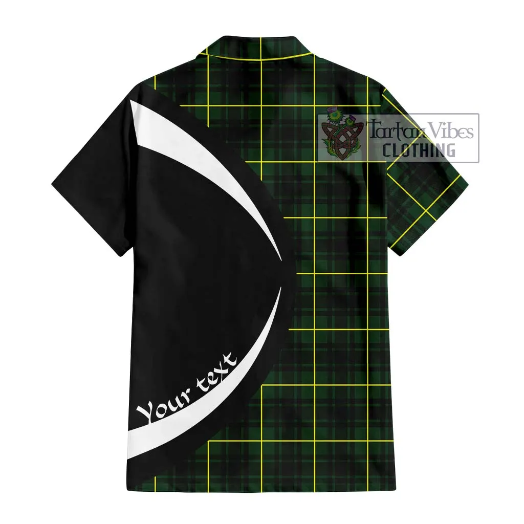 Arthur Modern Tartan Short Sleeve Button Up with Family Crest Circle Style