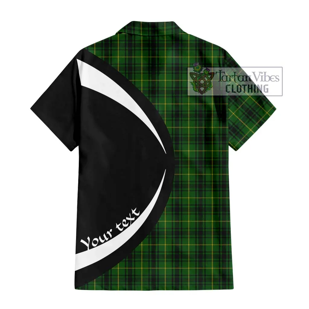 Arthur Tartan Short Sleeve Button Up with Family Crest Circle Style