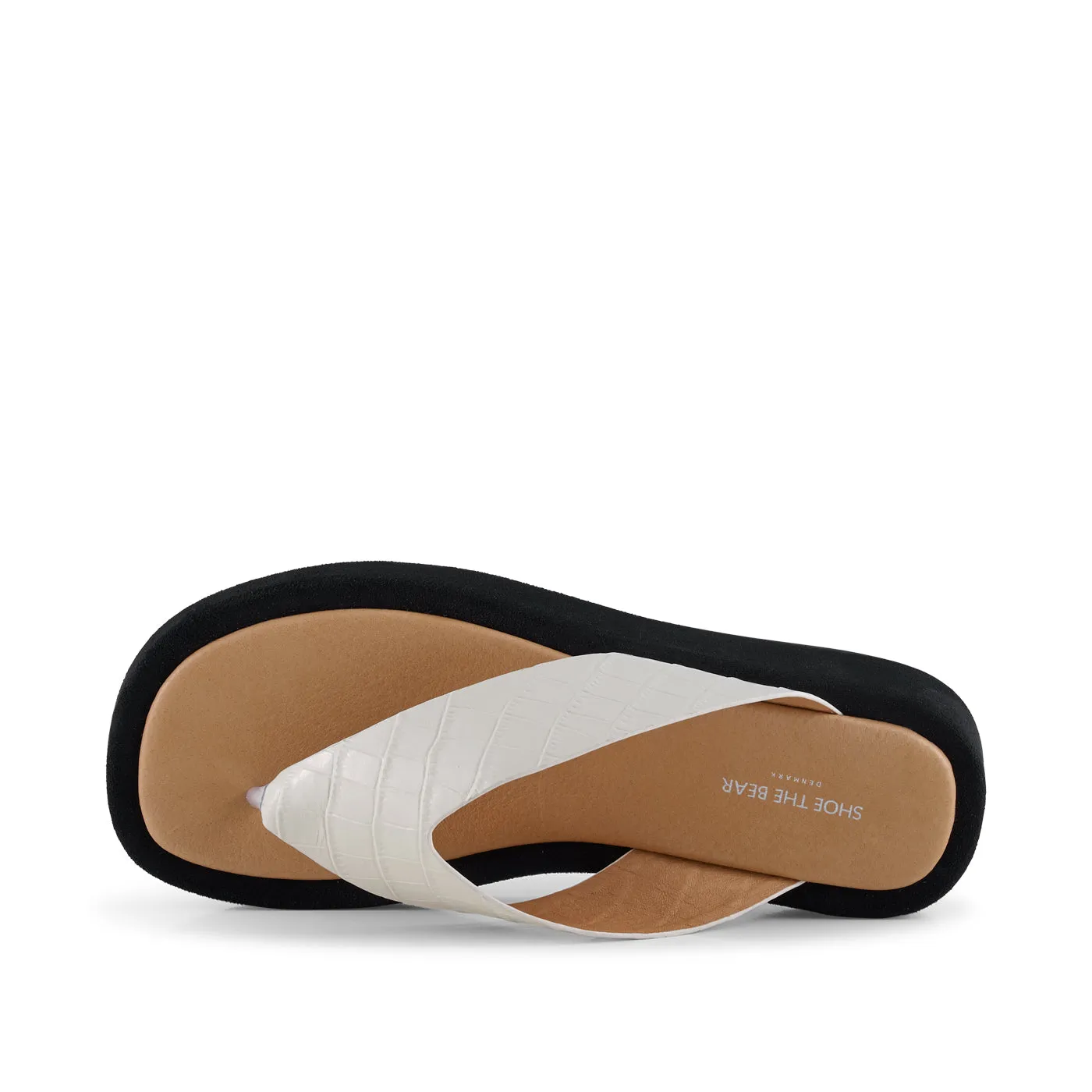 Astrid sandal læder - OFF WHITE CROCO