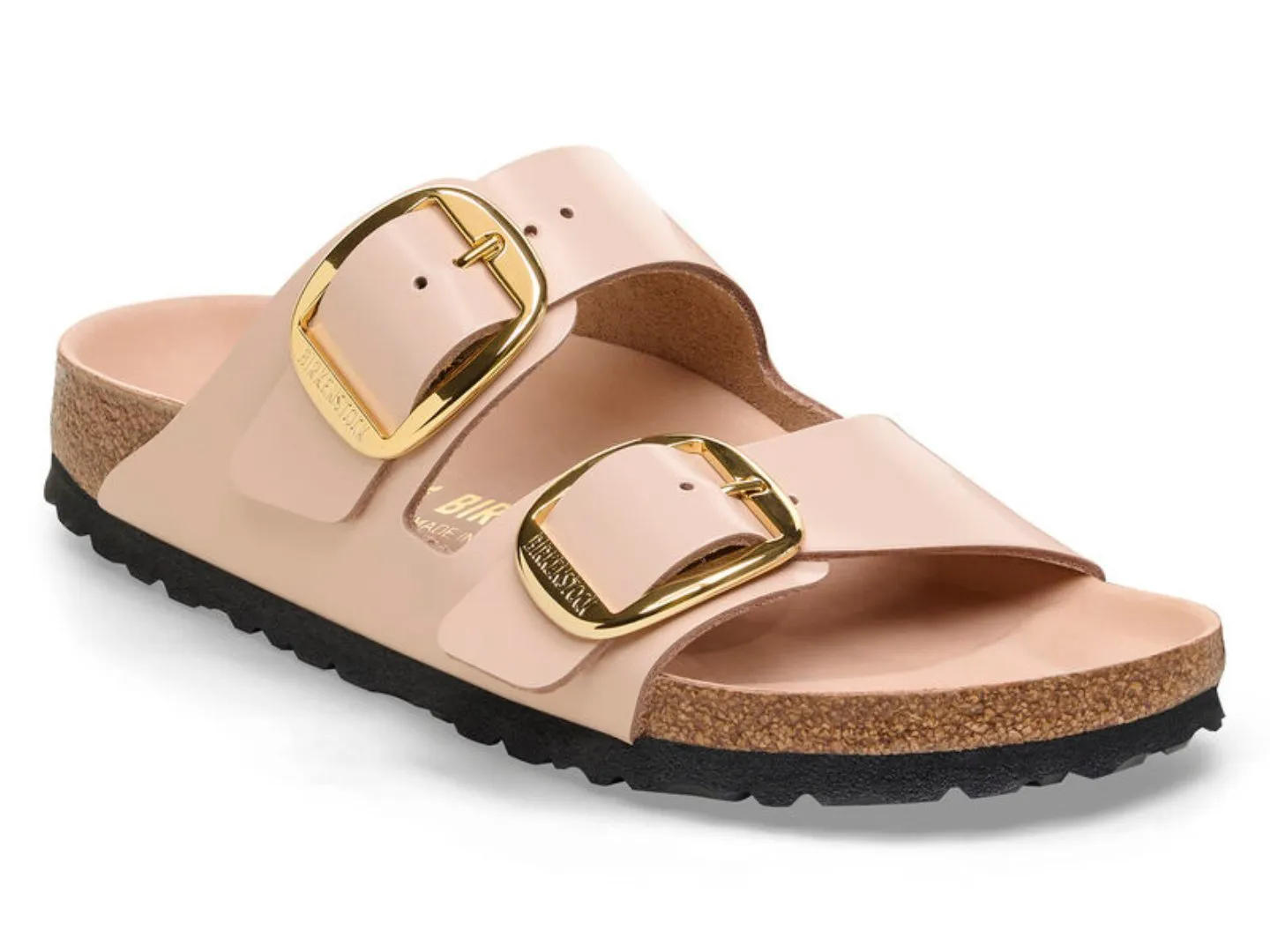 Birkenstock: Arizona Big Buckle in High Shine New Beige