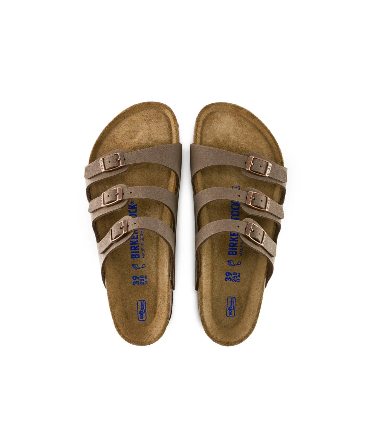 Birkenstock Florida BirkiBuc Mocca Soft Footbed Sandals