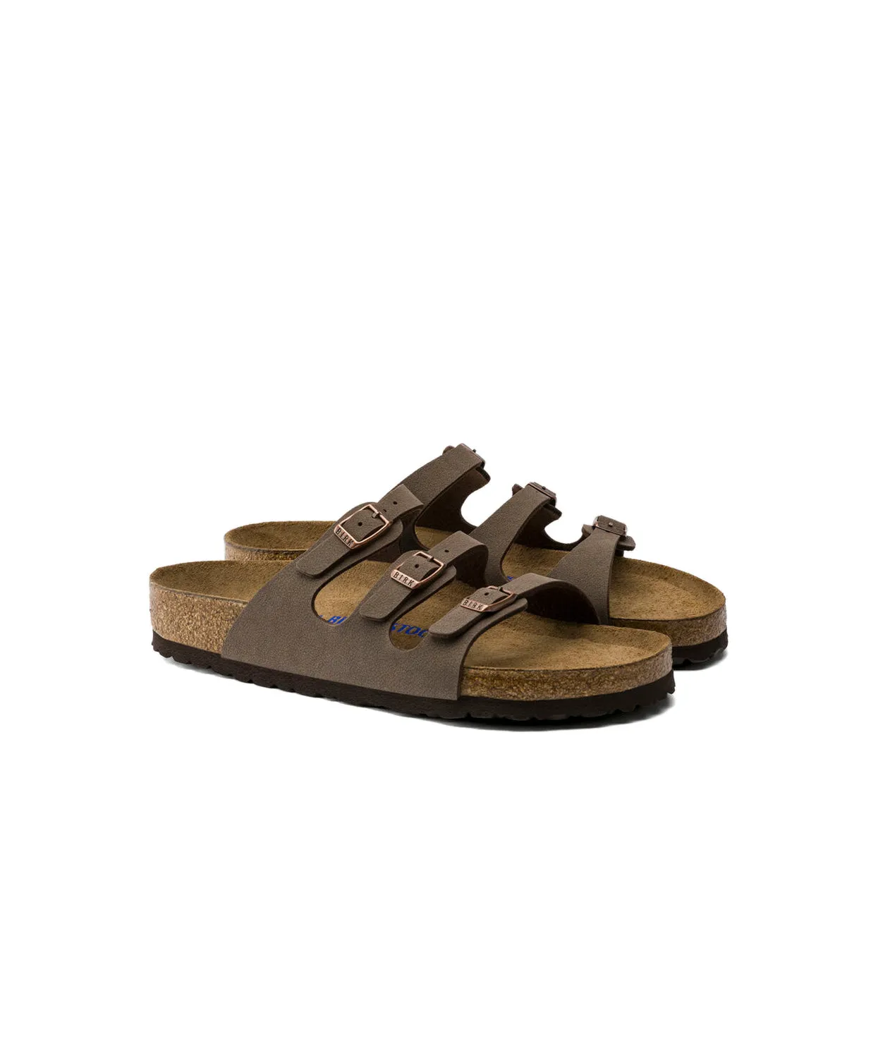 Birkenstock Florida BirkiBuc Mocca Soft Footbed Sandals