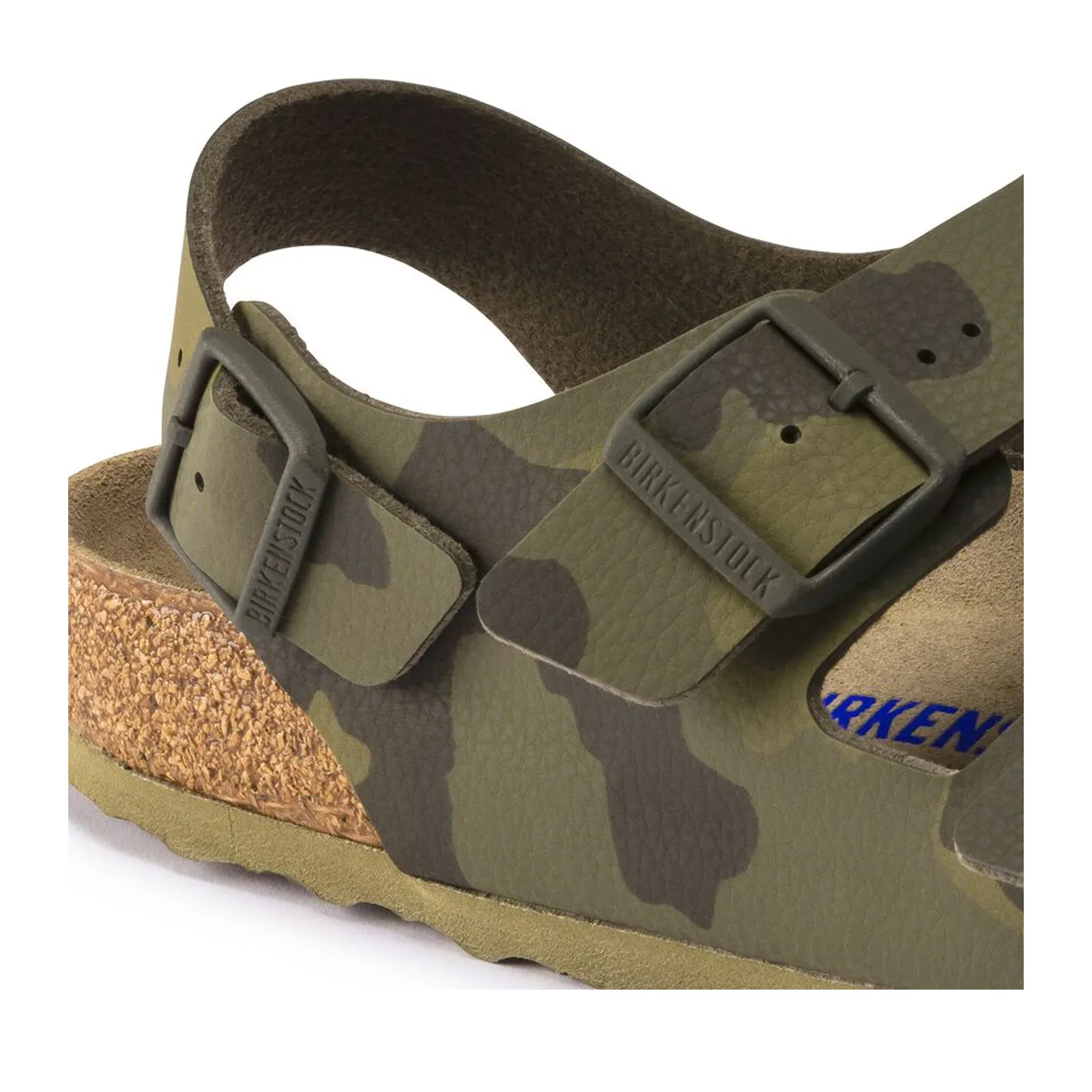 Birkenstock Milano Soft Footbed Backstrap Sandal (Men) - Desert Soil Camo Green Birko-Flor