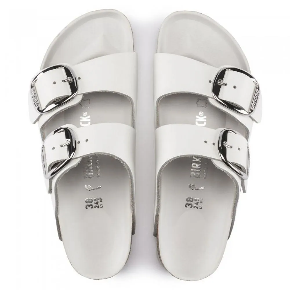 Birkenstock Women's Arizona Big Buckle Leather in White (Narrow Width)