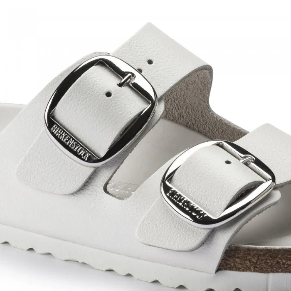 Birkenstock Women's Arizona Big Buckle Leather in White (Narrow Width)