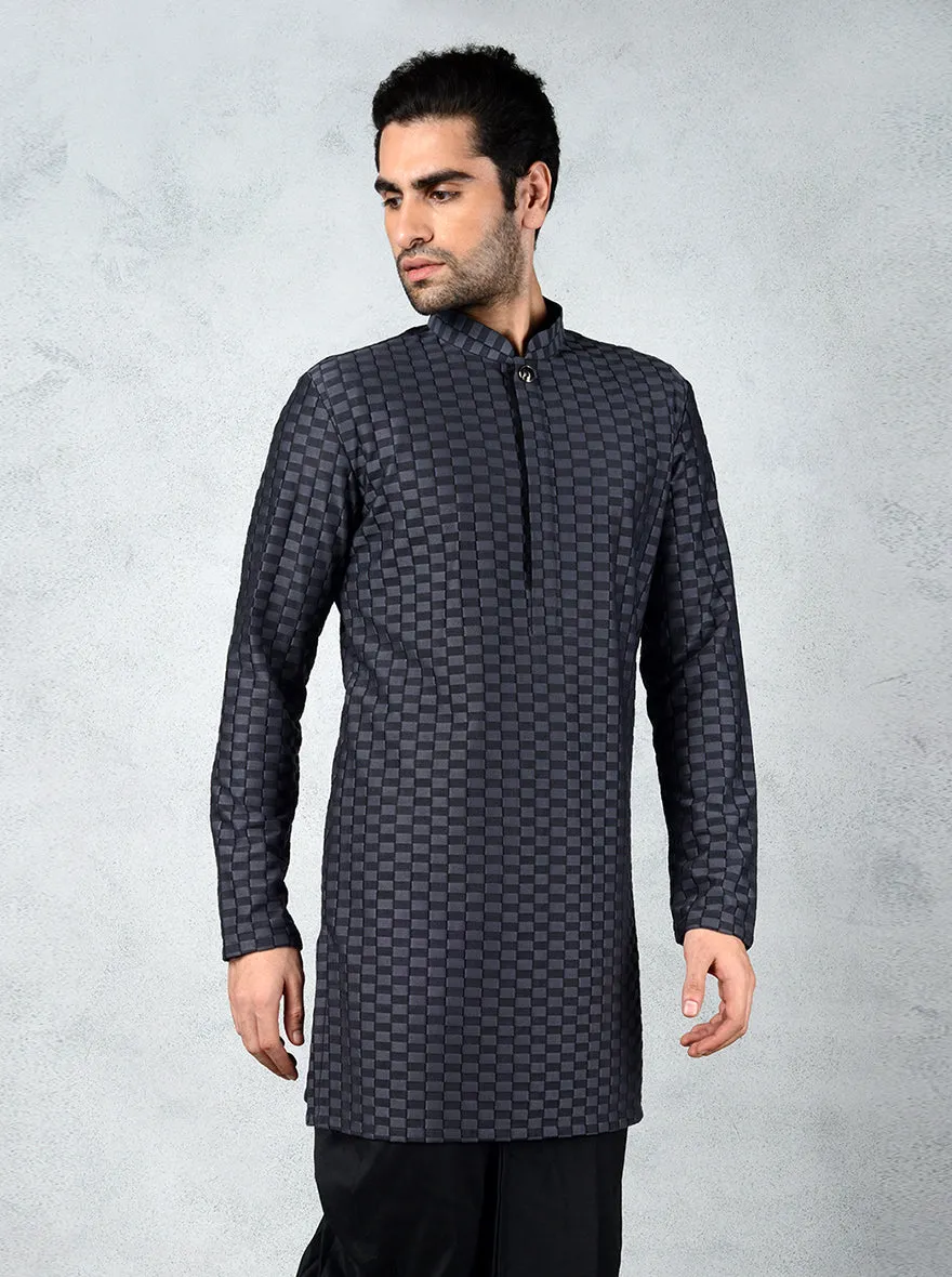 Black & Grey Kurta Pajama | Siddhesh Chauhan