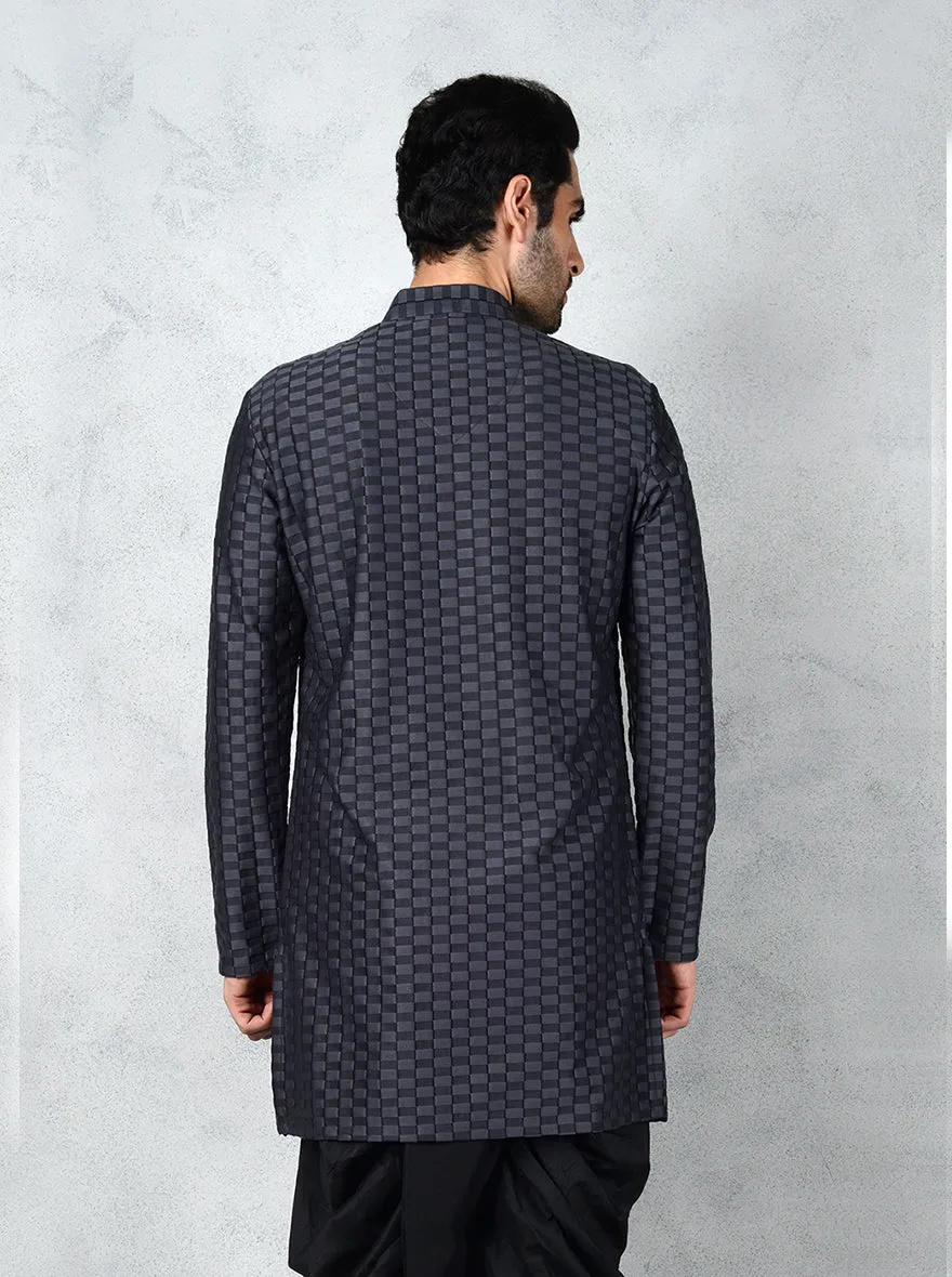 Black & Grey Kurta Pajama | Siddhesh Chauhan