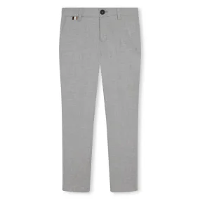 BOSS KIDSWEAR Chine Grey Suit Trousers