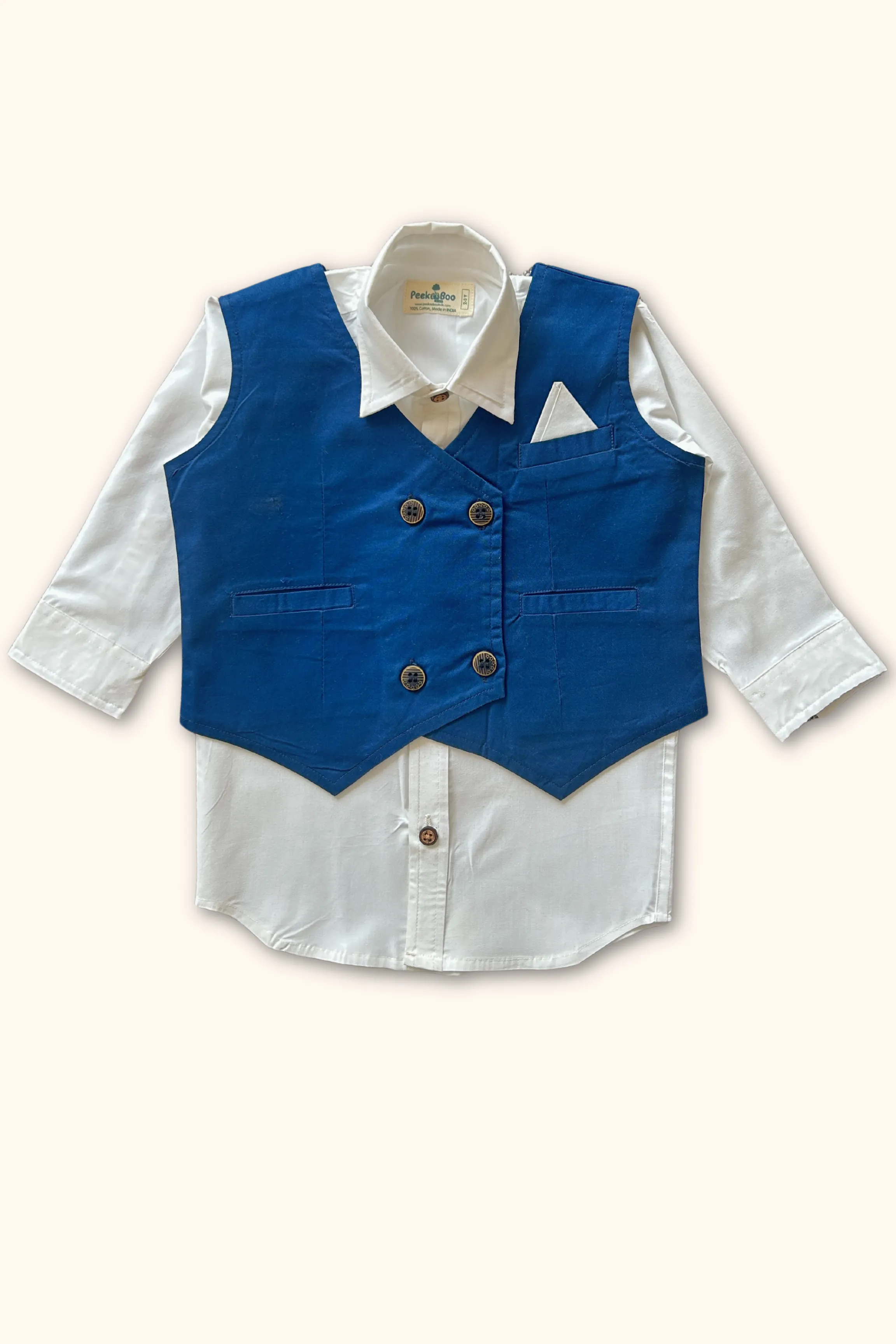 Boys Celebration Premium Cotton 3-piece set with waist coat