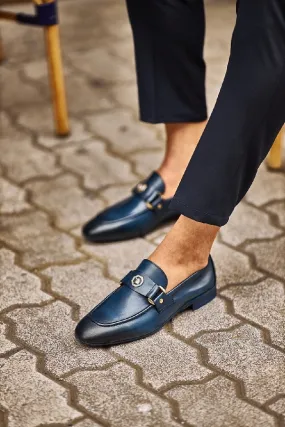 Brabion Levanzo Navy Blue Penny Loafers