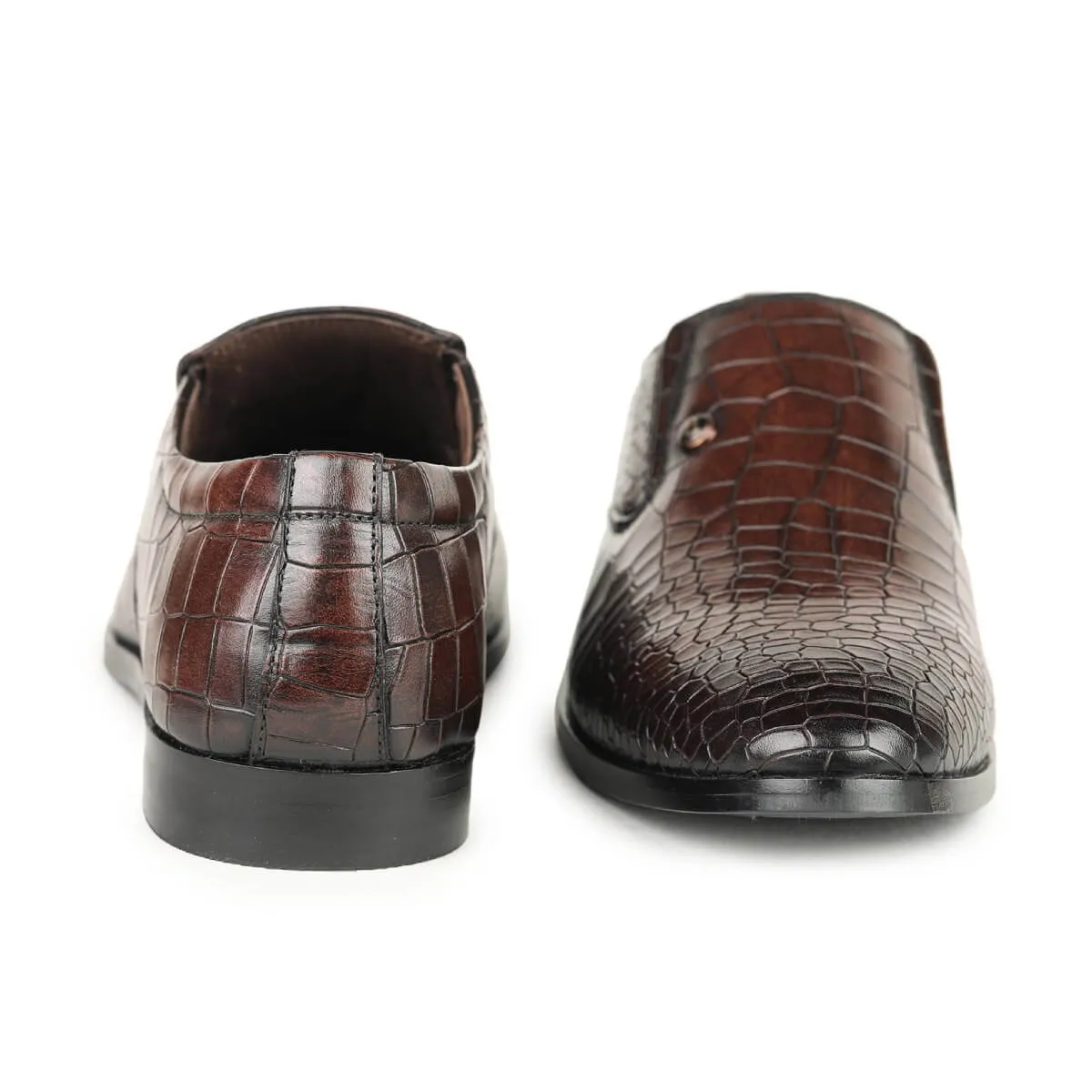 Britmen CP-11 Exotic Crocodile Print Loafers