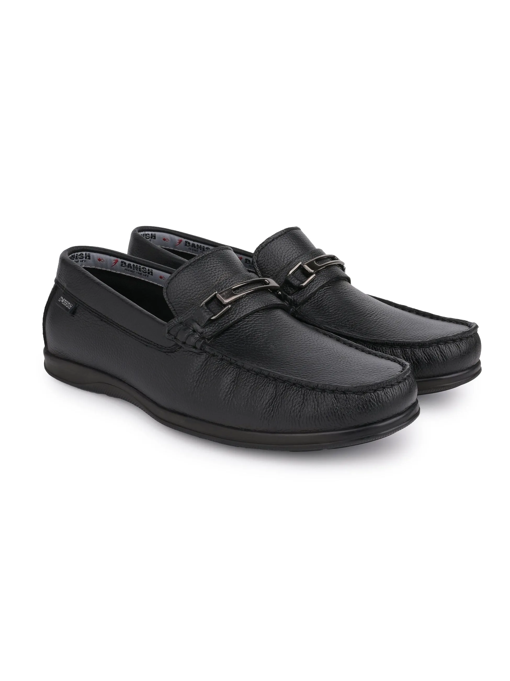 Carson  Buckle-Trimmed Loafers