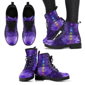 Chakra Lotus Leather Boots