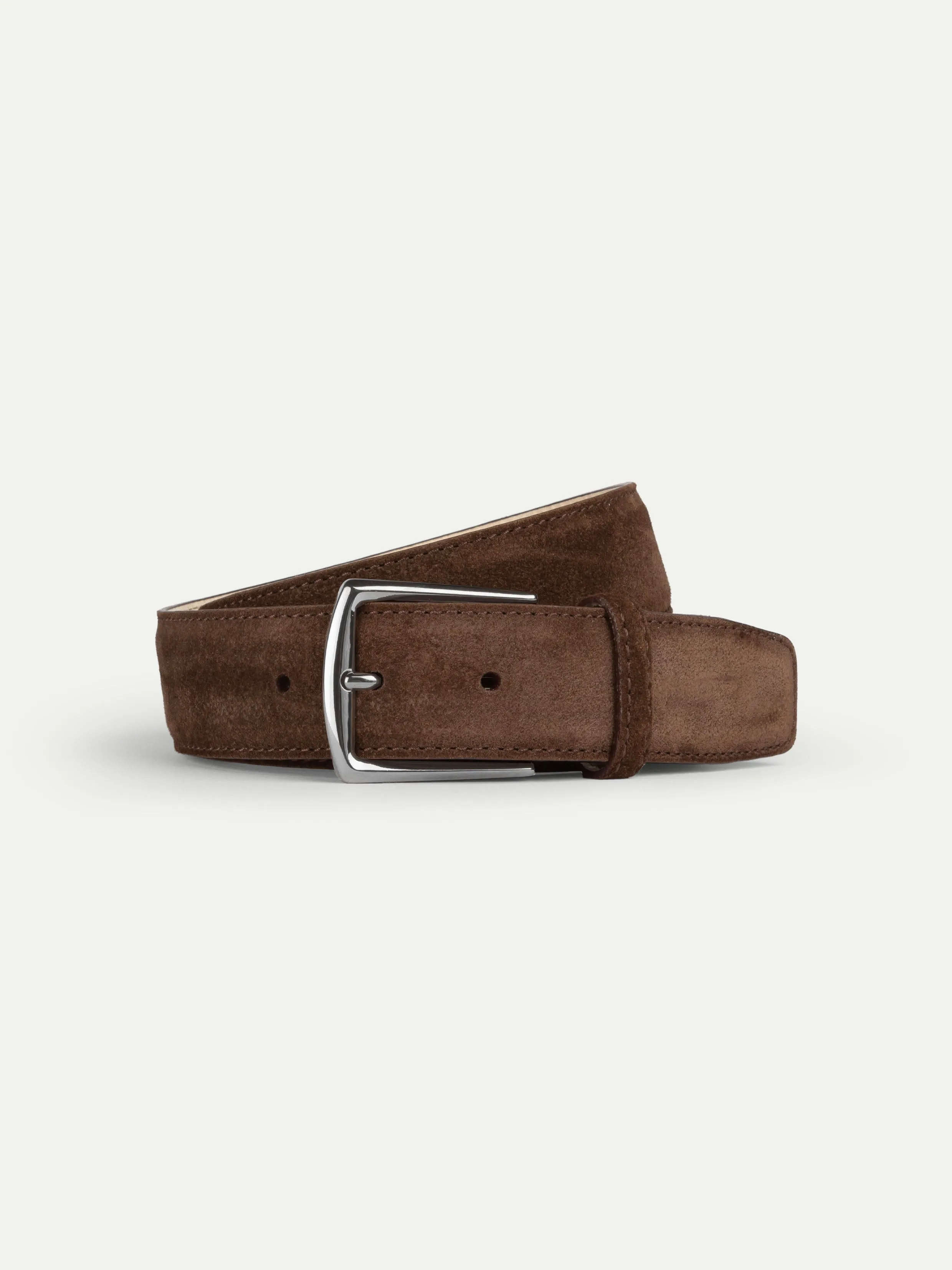 Chocolate Suede Leather Belt