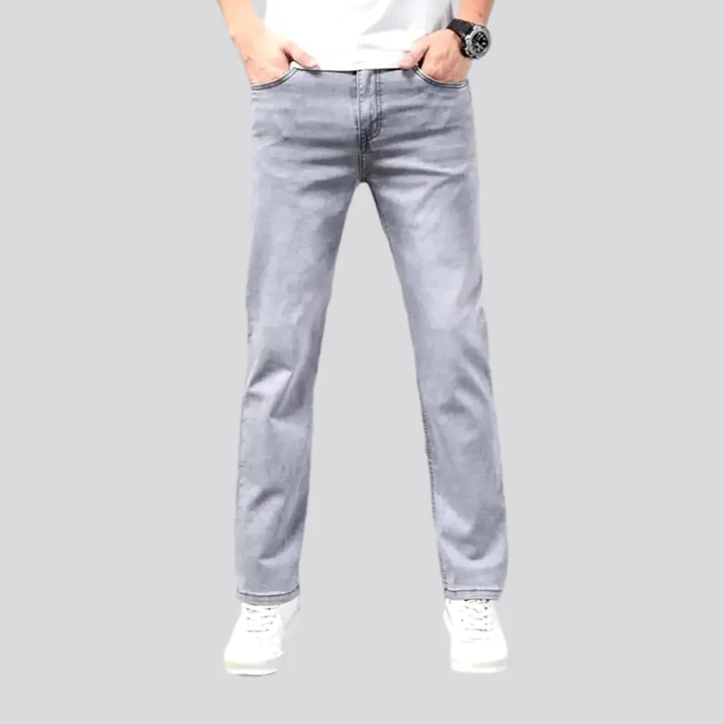 Classic men's stonewashed jeans