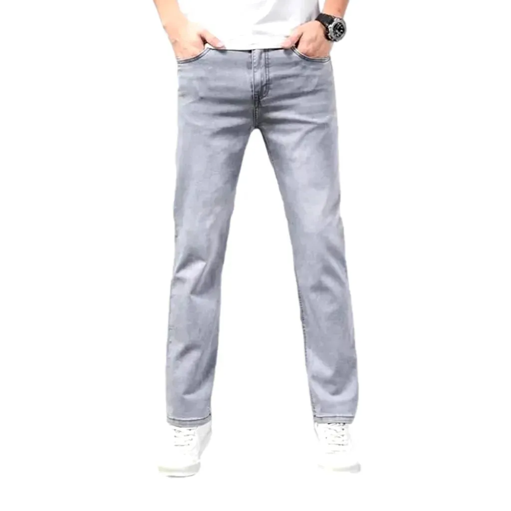 Classic men's stonewashed jeans