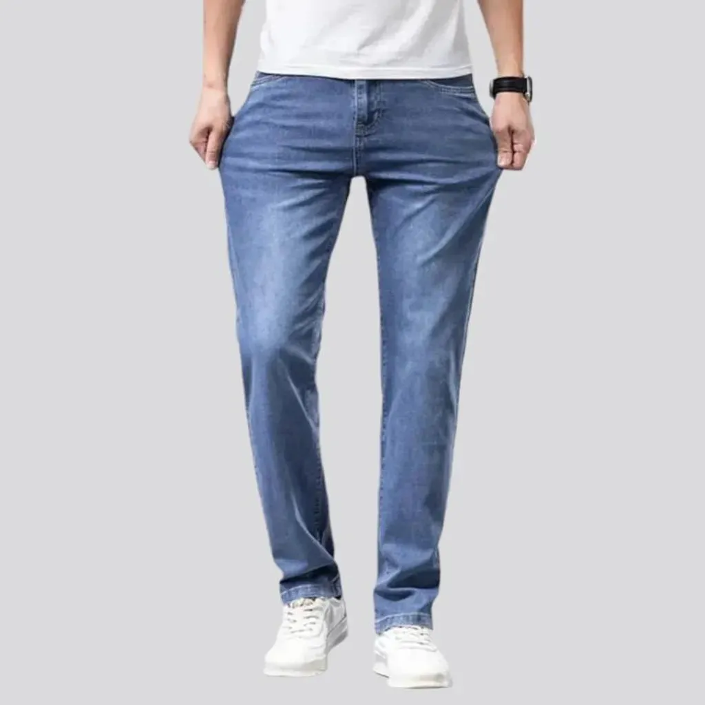 Classic men's stonewashed jeans