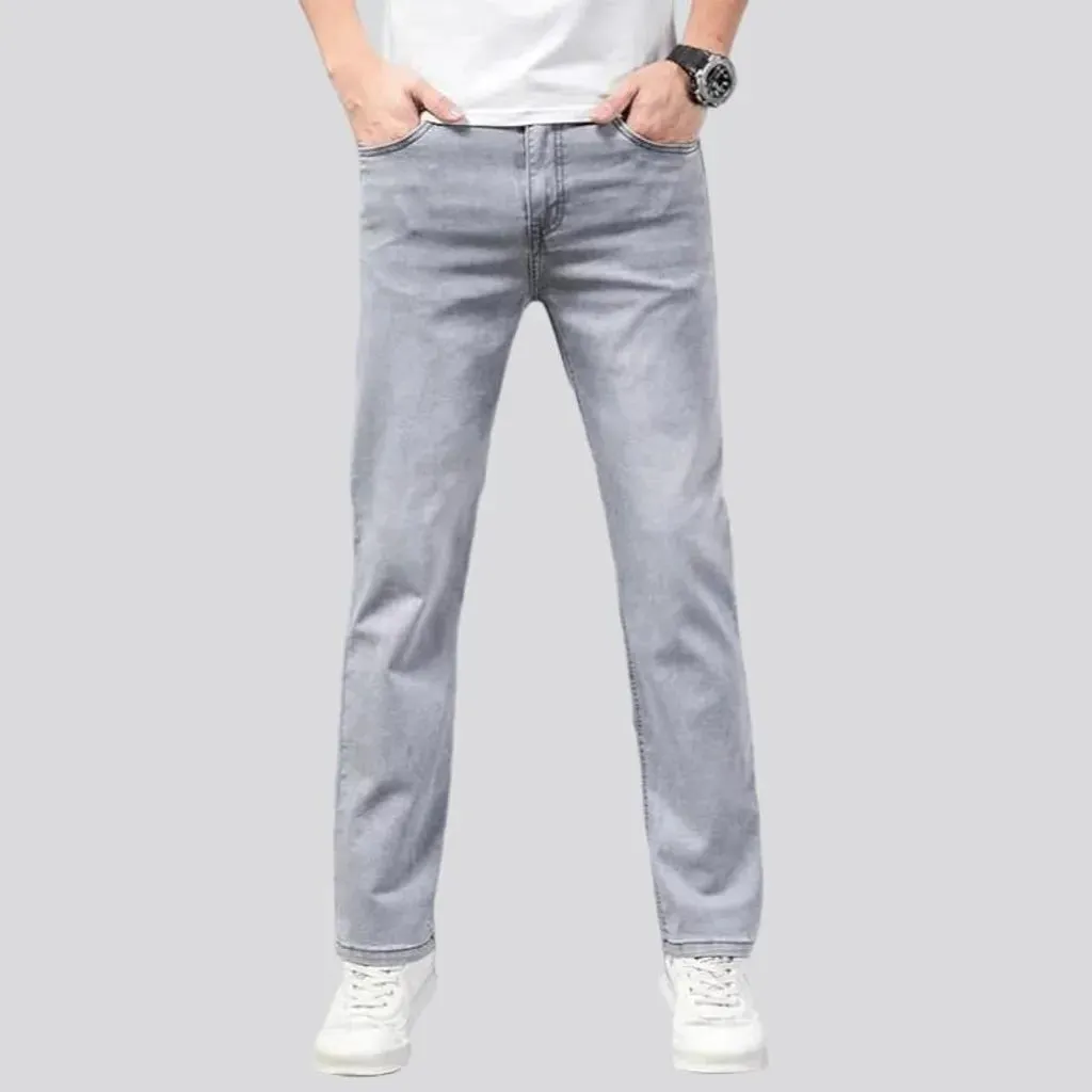 Classic men's stonewashed jeans