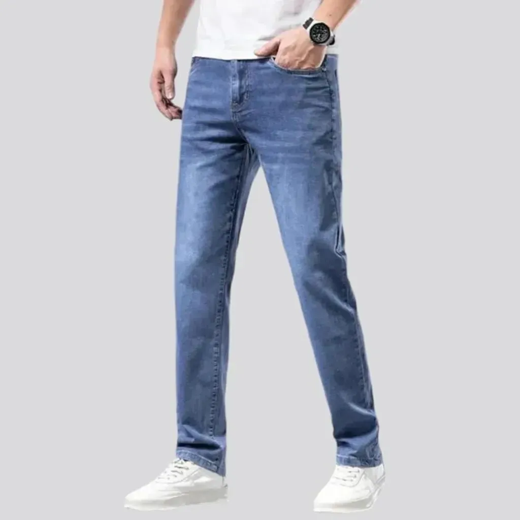 Classic men's stonewashed jeans