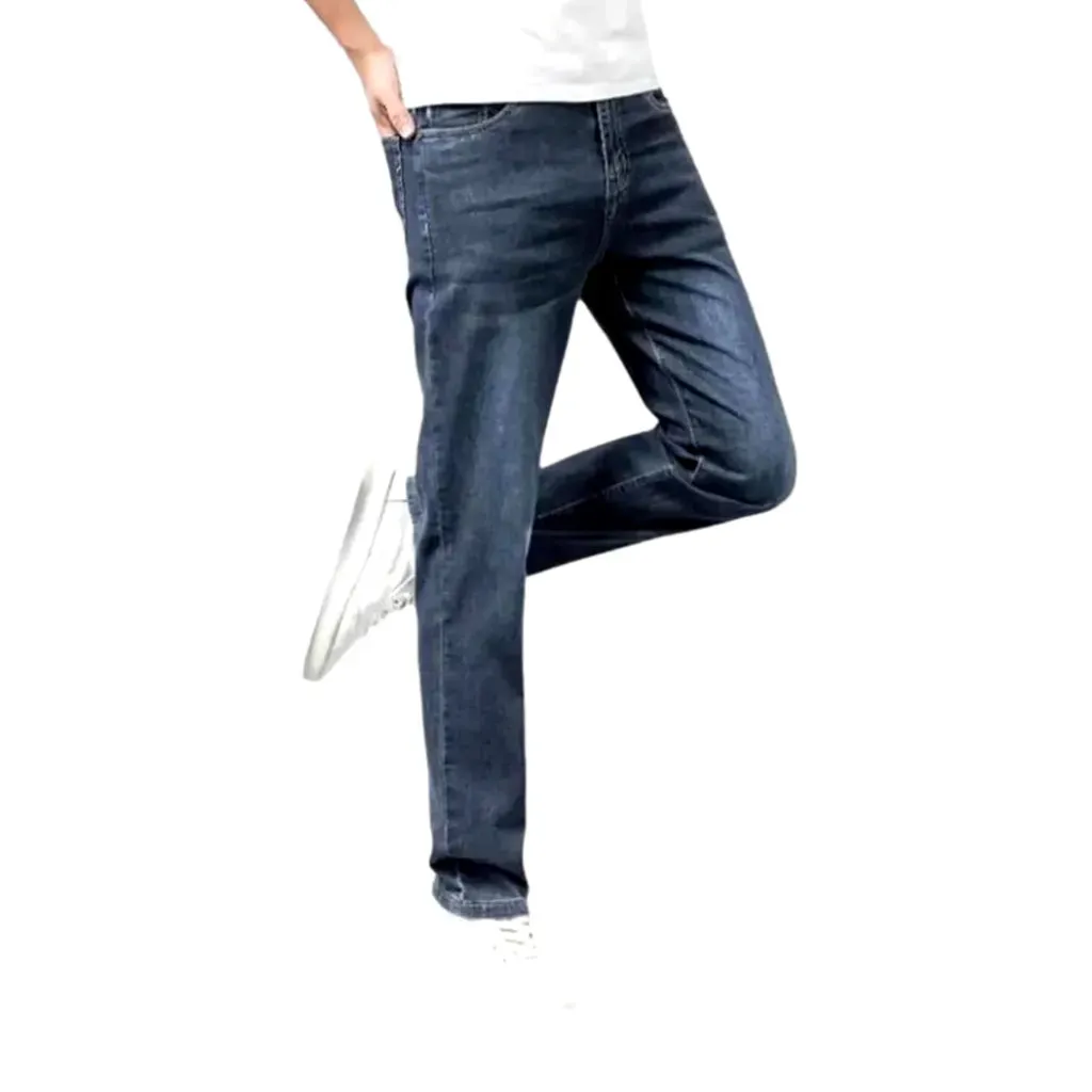 Classic men's stonewashed jeans