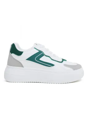 CONTRAST TRAINERS-WHT/GREEN