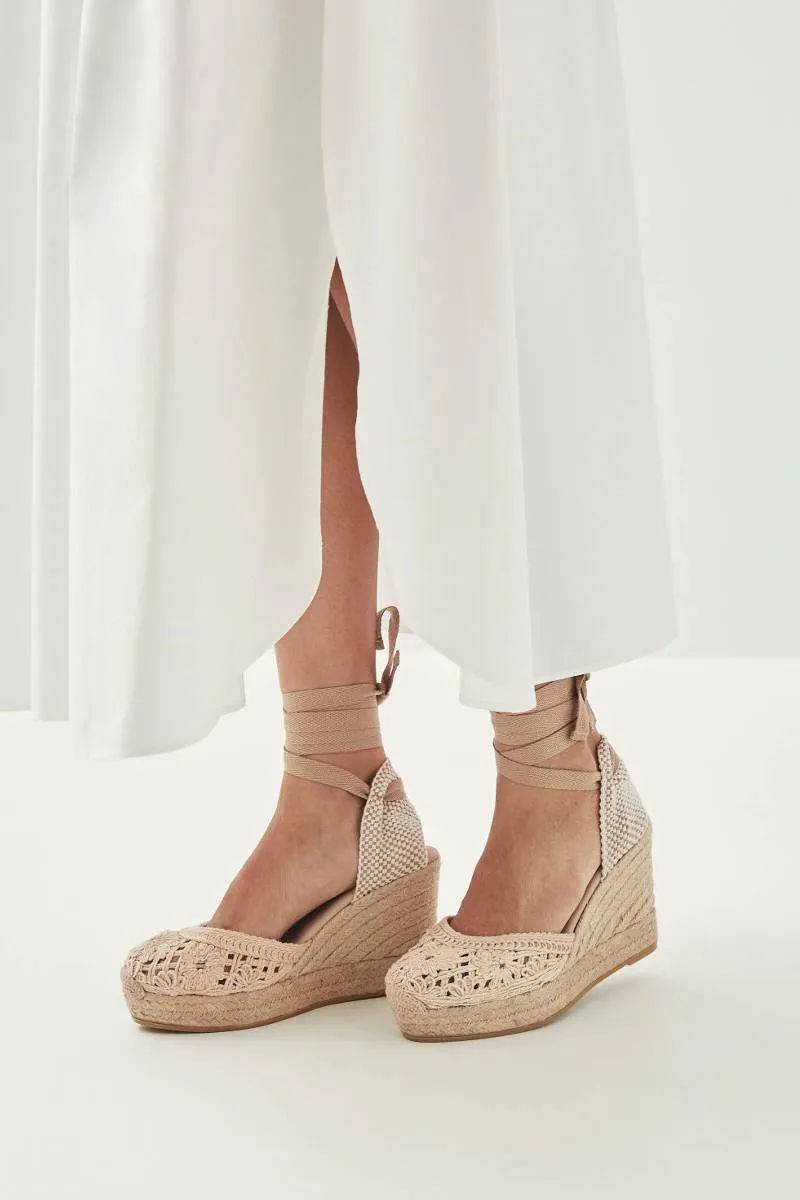 CORDELIA CROCHET CREAM ESPADRILLES