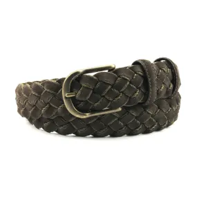 Dark Choc Suede Handweave Belt