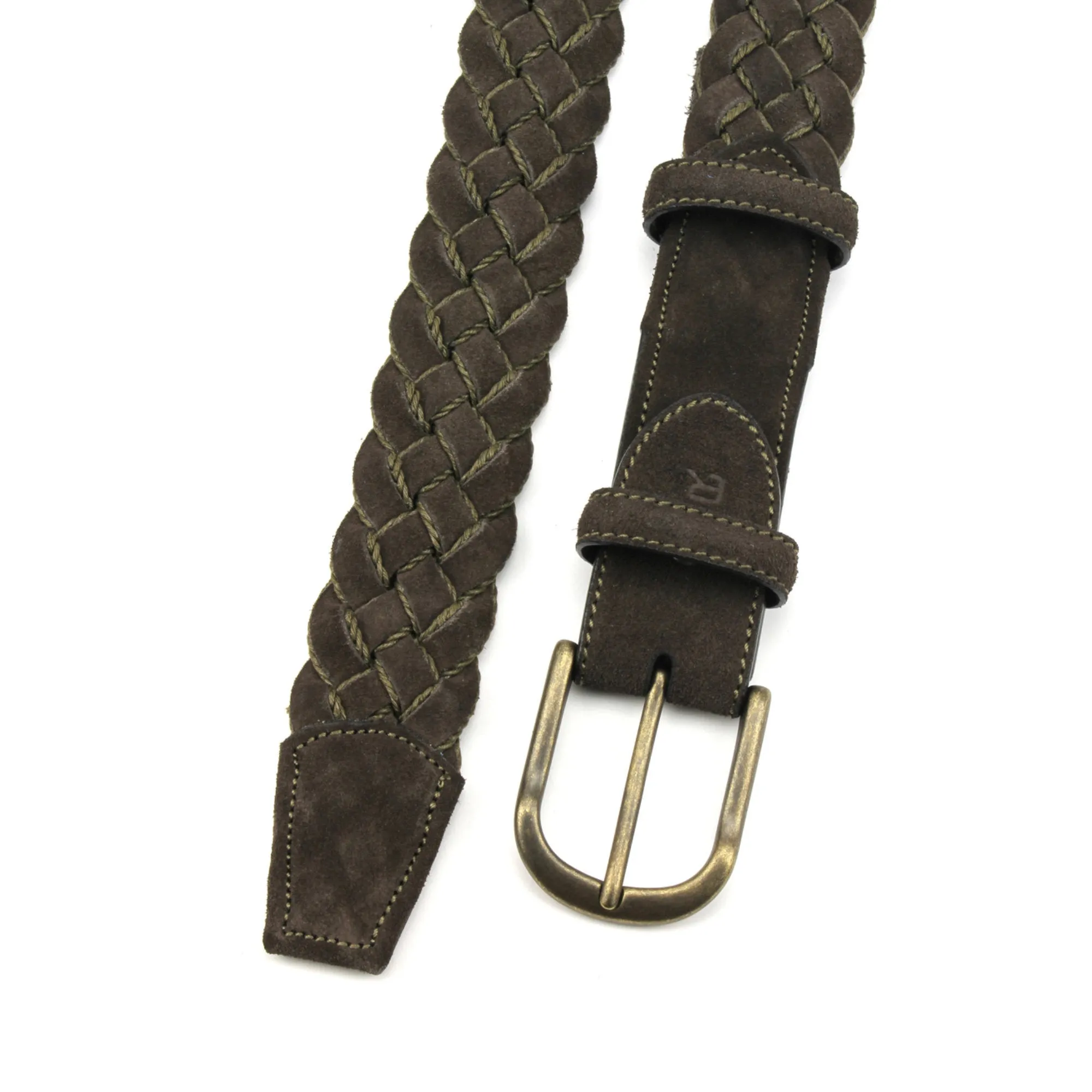 Dark Choc Suede Handweave Belt