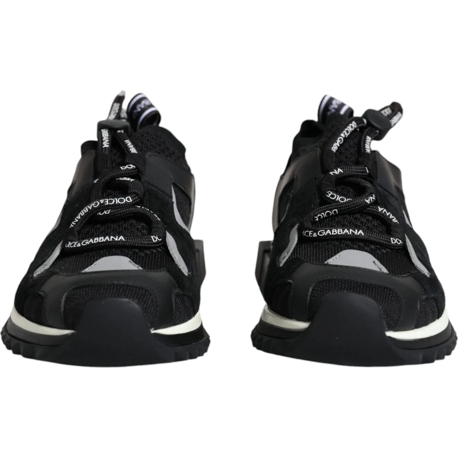 Dolce & Gabbana Black Mesh Sorrento Trekking Sneakers Shoes