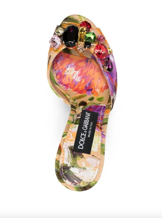 Dolce & Gabbana Floral Printed Sandals