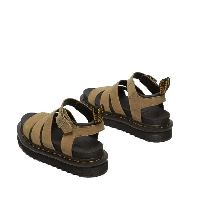 Dr Martens Blaire Savannah Tan Tumled Nubuck 3 Strap Sandal