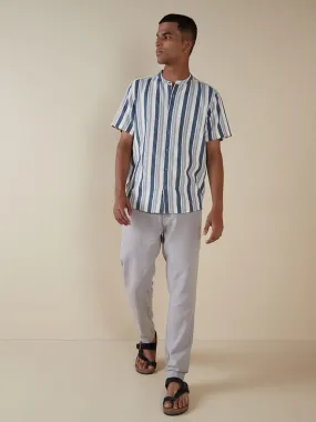 ETA Indigo Striped Resort-Fit Shirt