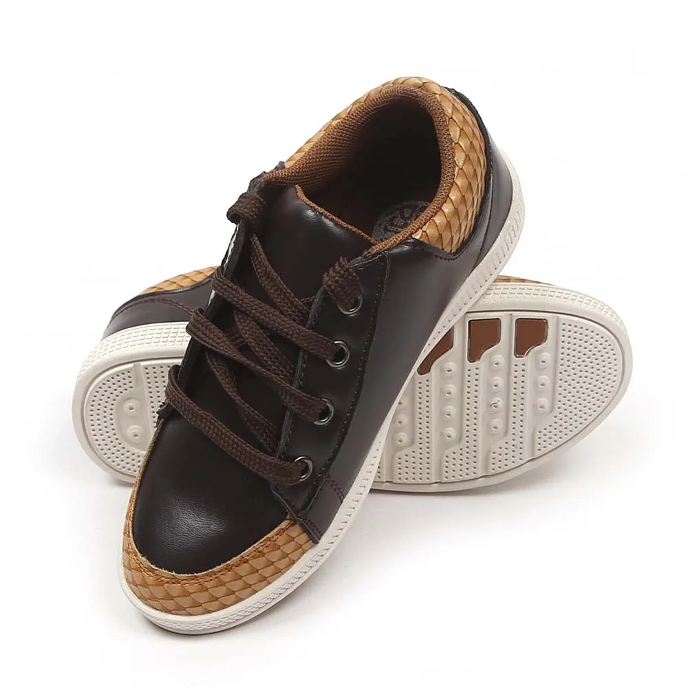 Fancy Sneakers For Boys - Coffee/Brown (JS-99-82A)