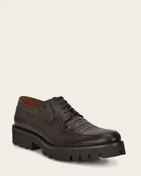 Formal brown exotic shoe