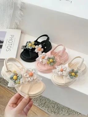 Girls Blossom Beauty Floral Sandals By Liv and Mia