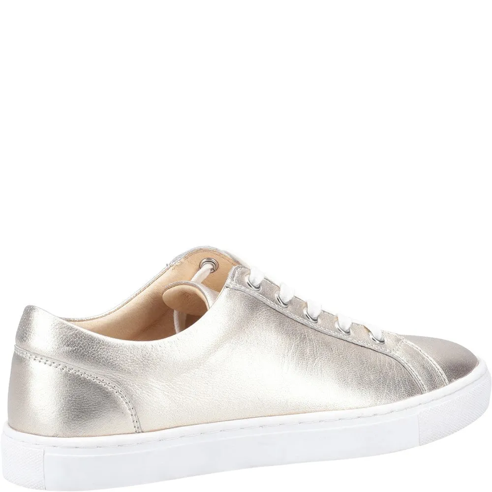 Gold Tessa Lace-Up Trainers